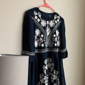 French Connection Embroidered Dress